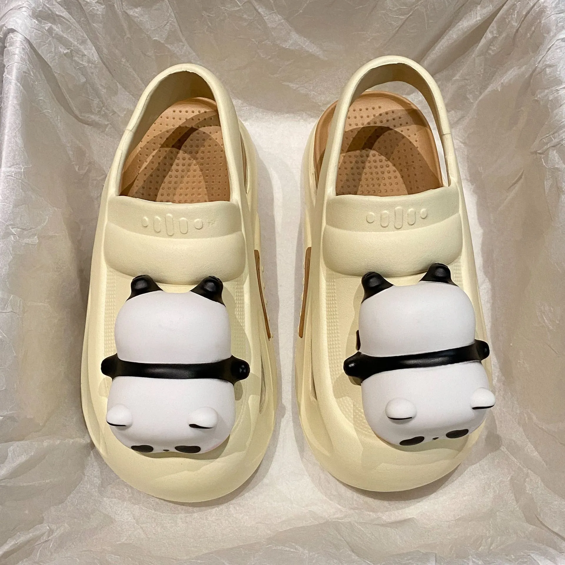 2024 Cute Slipper With Panda Lamp Summer Sandales Femme Light Funny Woman Slippers Shoes Women