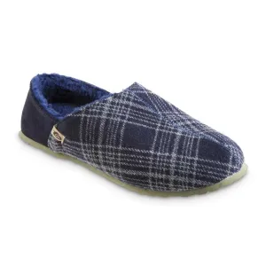 Acorn Men's Slippers - Parker Algae Sole Navy Plaid Flannel, X-Large | A20158NPLMXL