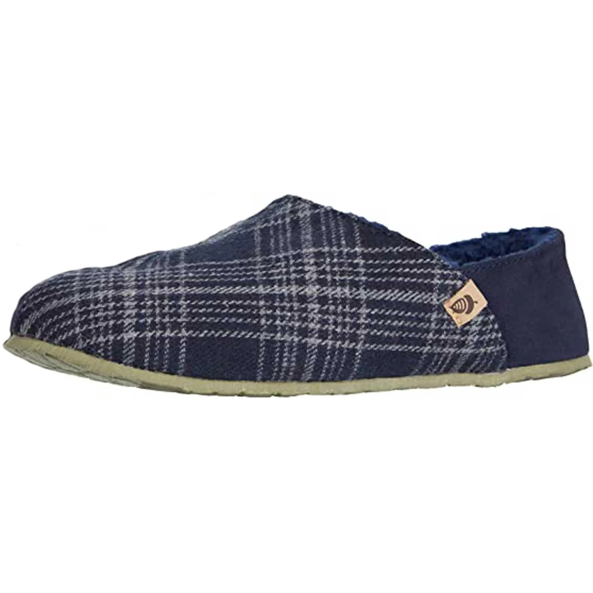 Acorn Men's Slippers - Parker Algae Sole Navy Plaid Flannel, X-Large | A20158NPLMXL