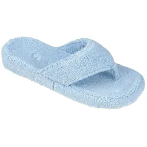 Acorn Women’s Slippers - Spa Thong Powder Blue Terry, Small | A10454AEVWS