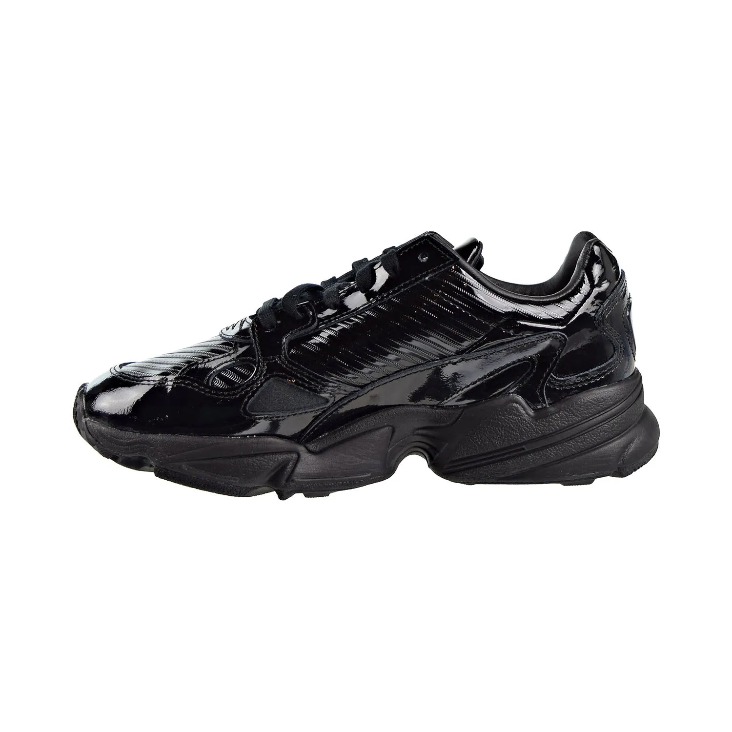 Adidas Falcon Women's Shoes Core Black Patent Leather/Collegiate Purple