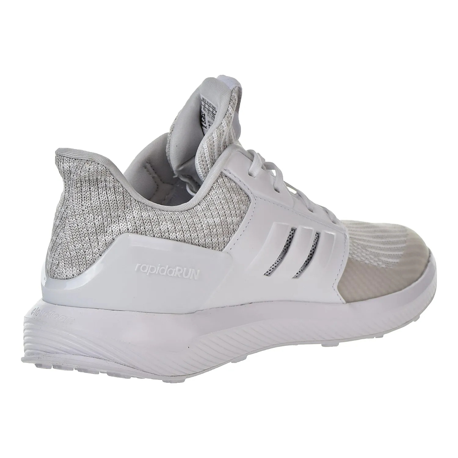 Adidas RapidaRun Knit J Big Kid's Running Shoes Grey/White