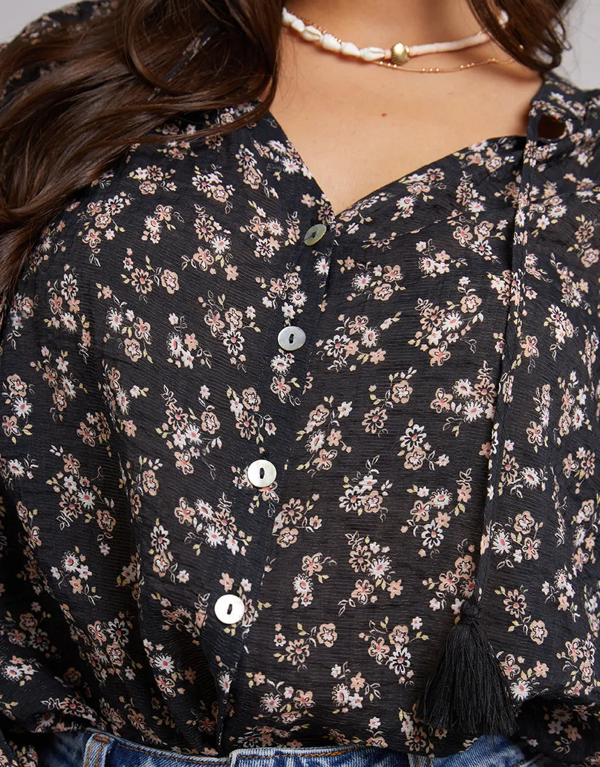 All About Eve Maya Floral Shirt Black