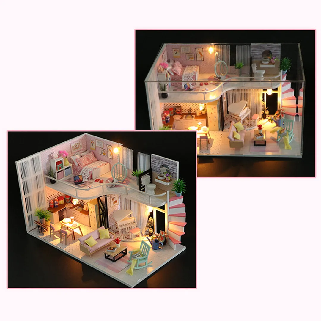 Anna's Pink Melody DIY Miniature Dollhouse Kit