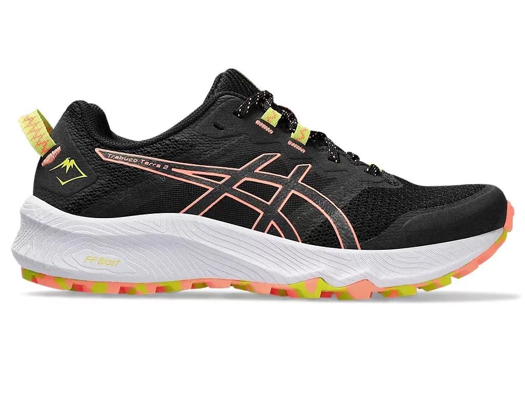 ASICS Trabuco Terra 2 (Black/Sun Coral) Womens