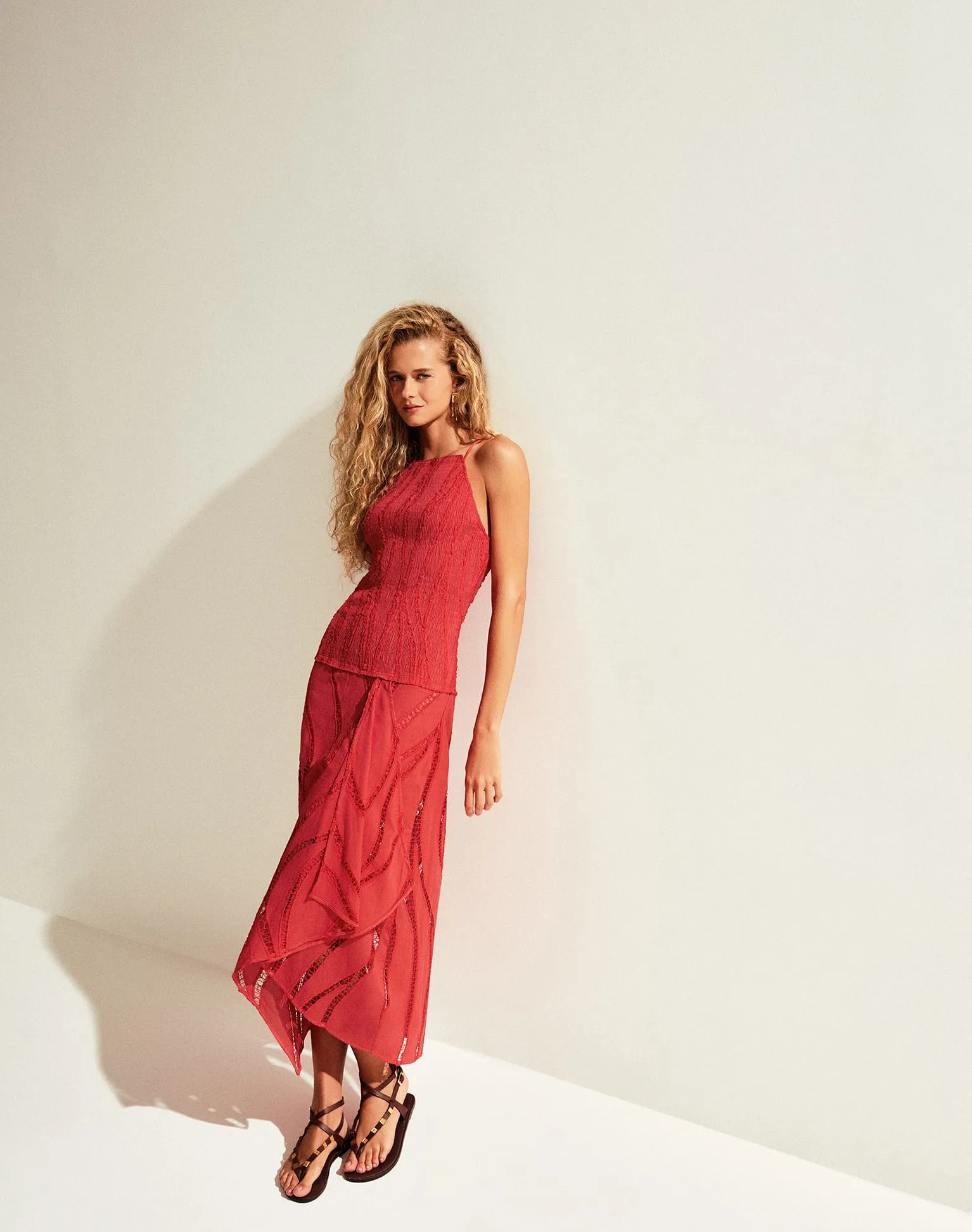 Belle Midi Dress - Raspberry