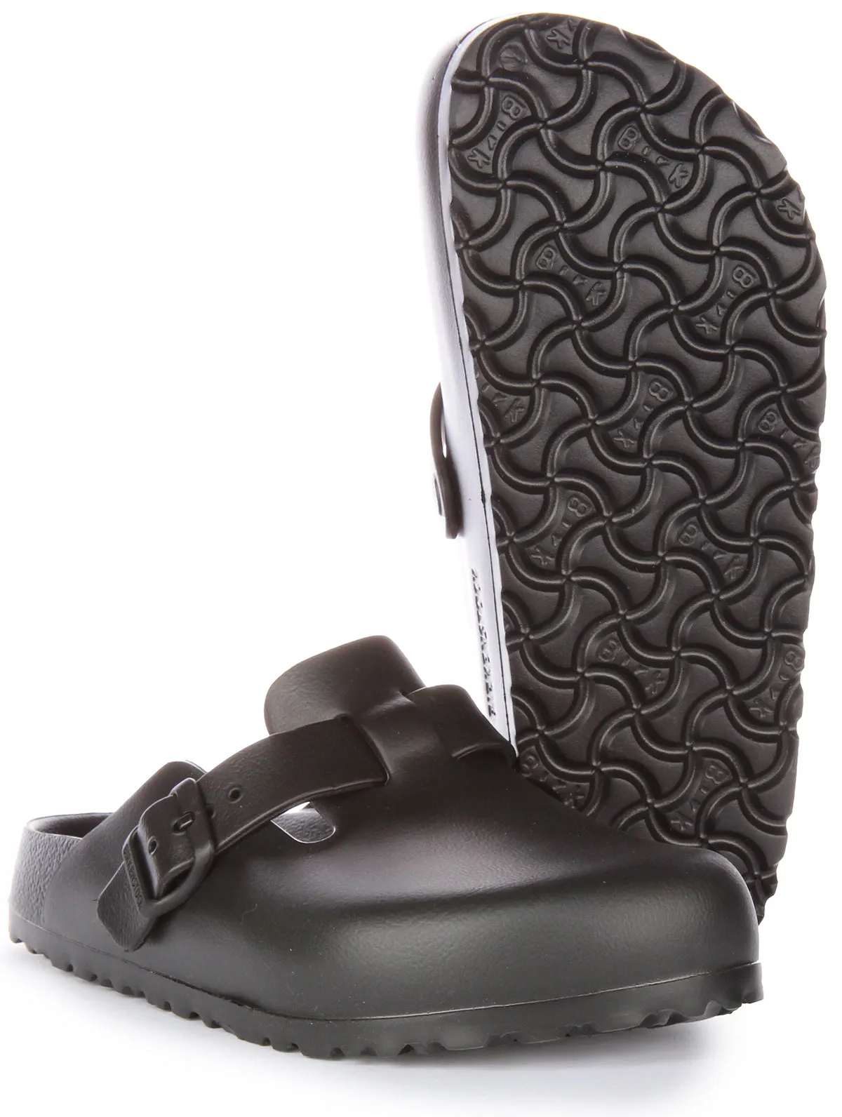 Birkenstock Boston Essentia In Black For Women | Narrow Fit