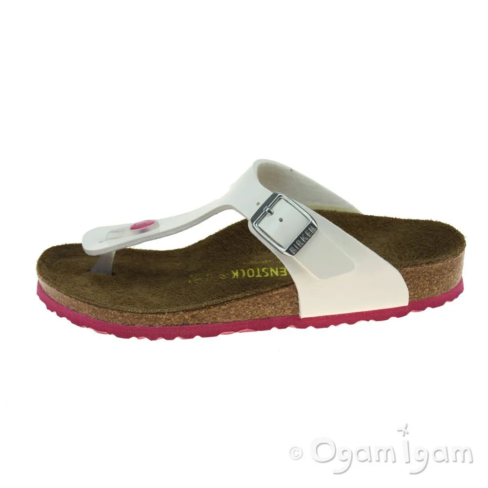 Birkenstock Gizeh Kinder Girls White-Pink Sandal