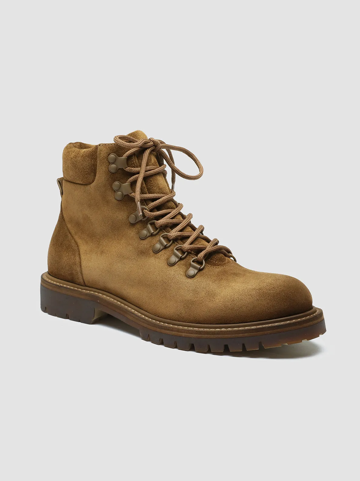 BOSS 003 -  Light Brown Suede Lace Up Boots