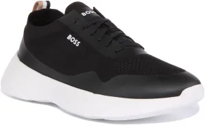 Boss Dean Runner Knit In Black For Men