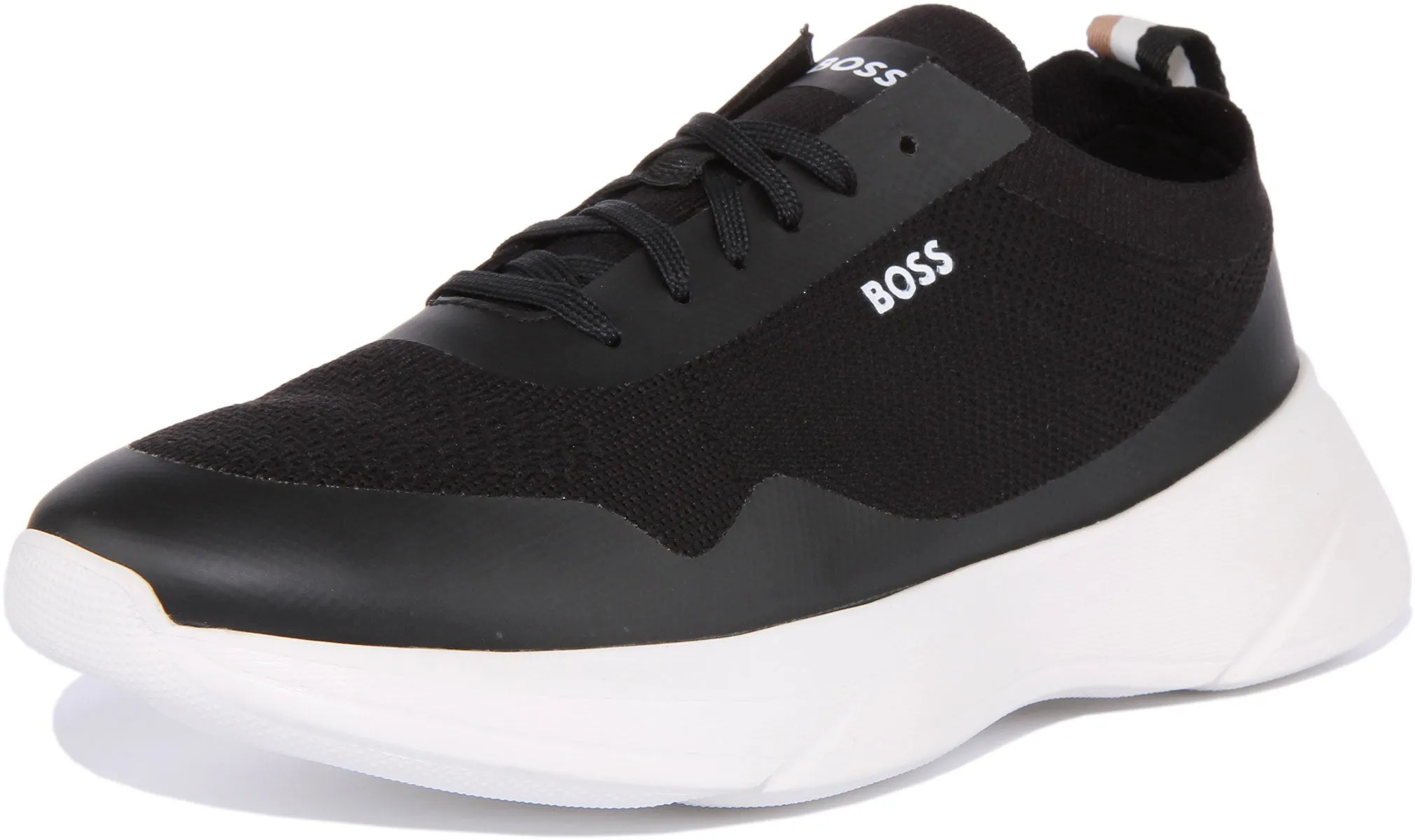 Boss Dean Runner Knit In Black For Men