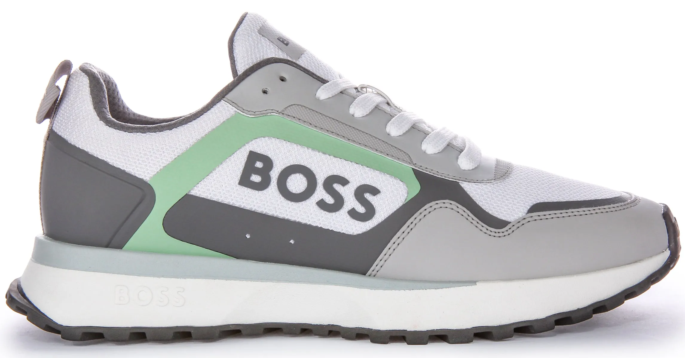 Boss Jonah Runner Merb In White Green For Men