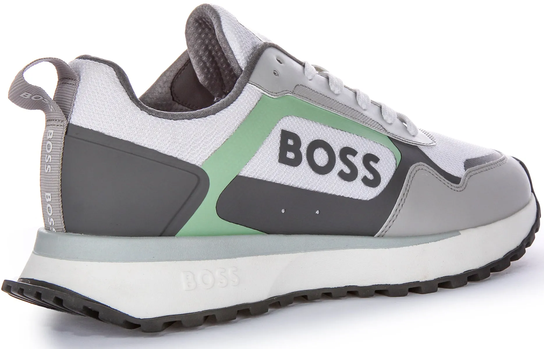 Boss Jonah Runner Merb In White Green For Men