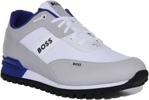 Boss Parkhour L Runner In White Grey For Men