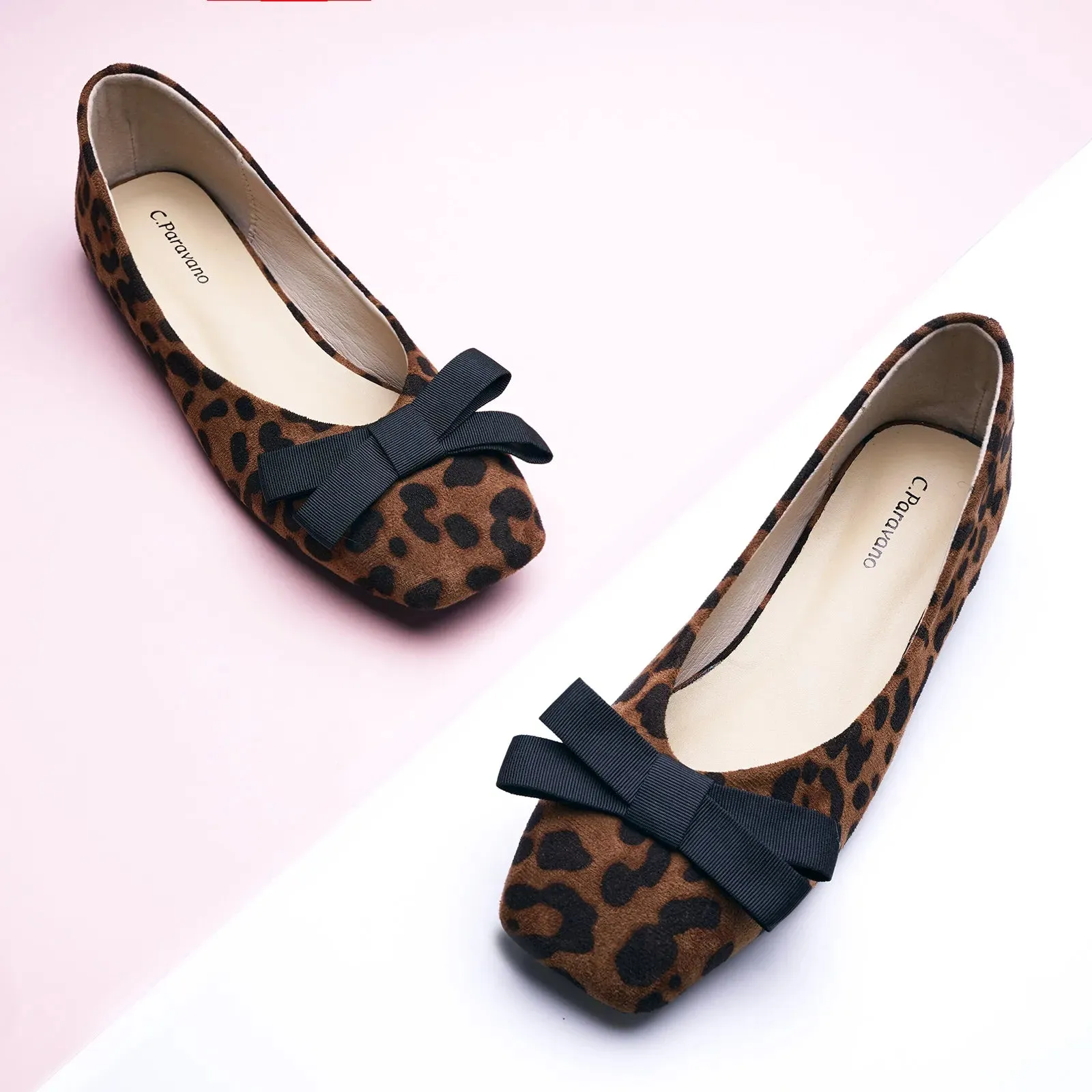 Bowknot Ballerina Flats (Eva) Leopard