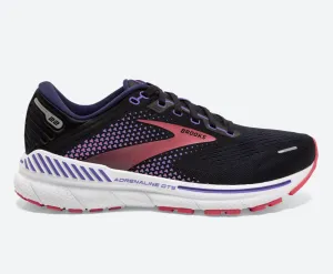 Brooks Womens Adrenaline GTS 22 Wide-Black/Purple/Coral (1203531B080)