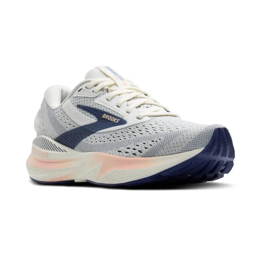 Brooks Womens Trainer Adrenaline GTS 24 Grey/Blue Ribbon/Peach