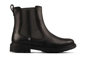 Clarks Astrol Orin K Girls Black Ankle Boot