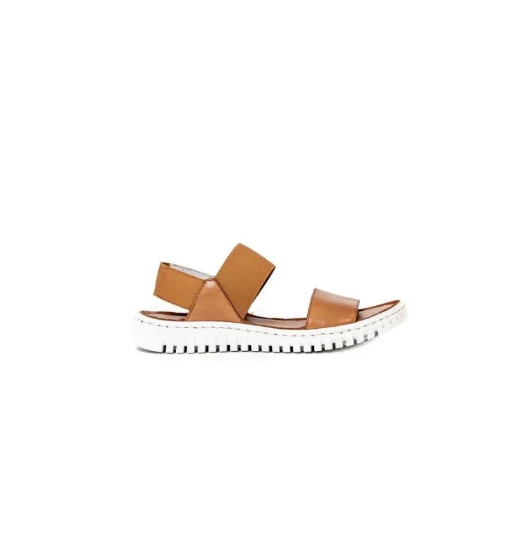 Double Slip on Strap Sandal | Black, Tan