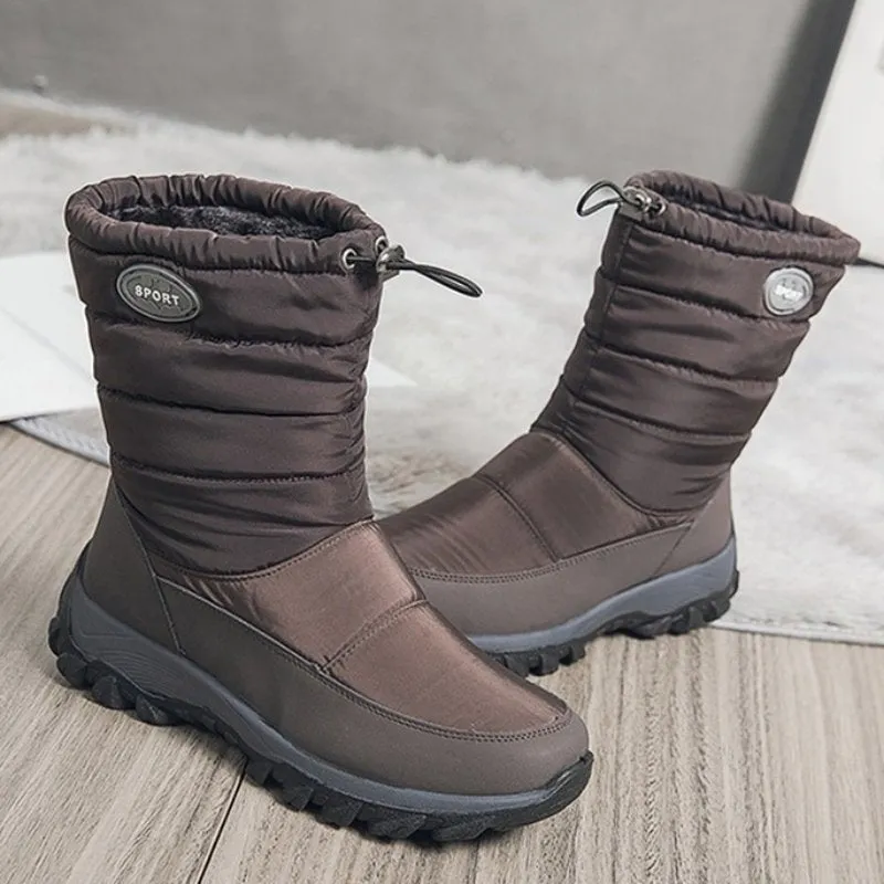 Dyavor Women Waterproof Snow Boots Warm Orthopedic Shoes