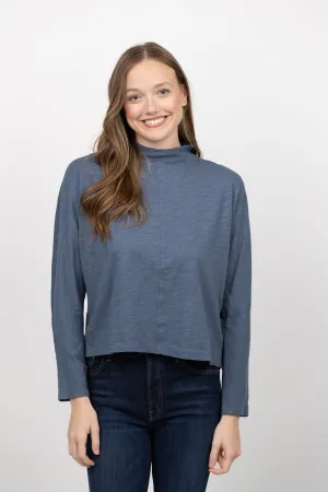 Dylan Mock Pullover in Stormy Blue