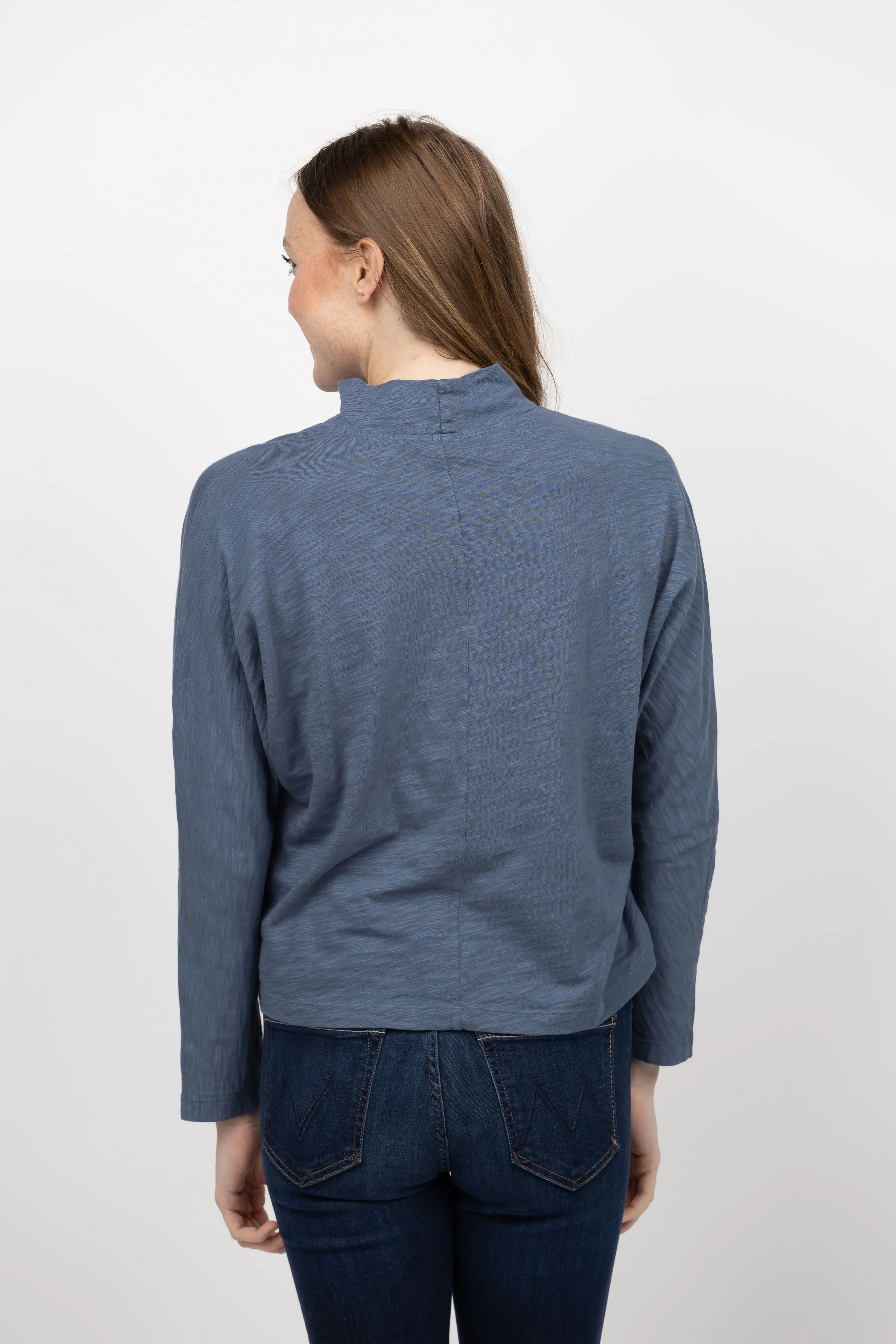 Dylan Mock Pullover in Stormy Blue