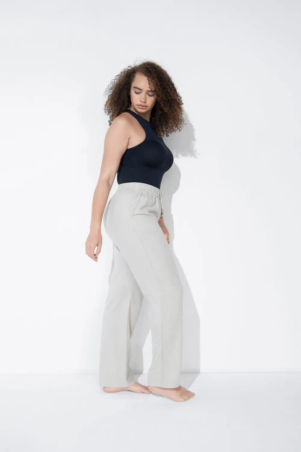 Everyday Linen Trousers - Stone