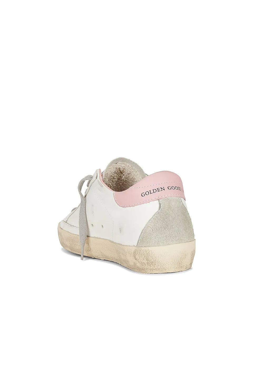 Golden Goose Super-Star Sneakers, White, Ice, & Light Pink