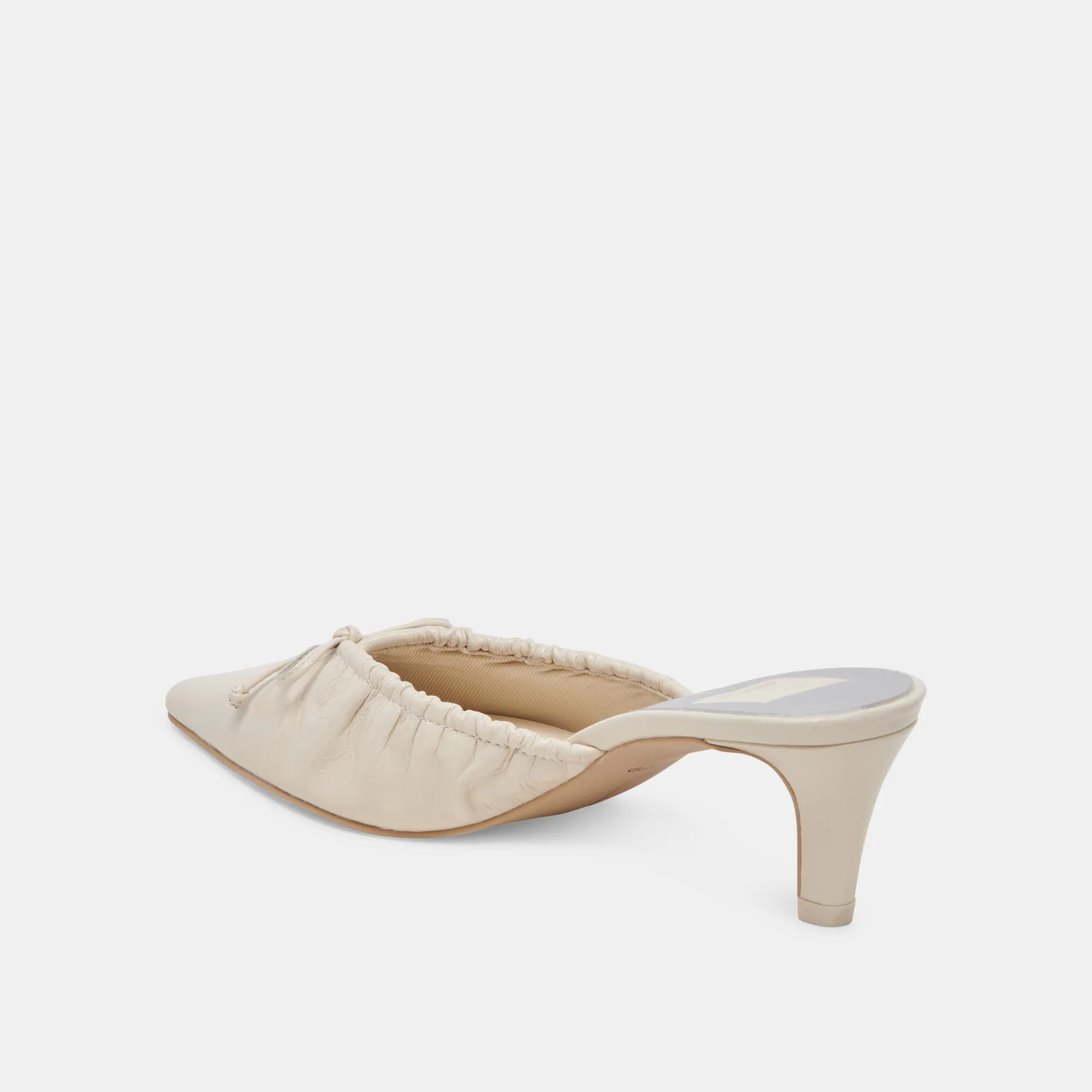 KAIRI MID HEELS IVORY CRINKLE PATENT