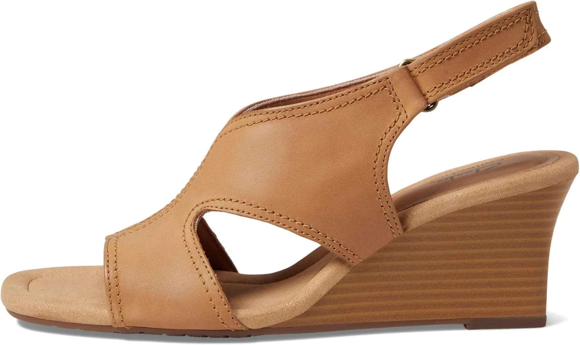 Kyarra Aster Clarks Sandals, Light Tan Leather