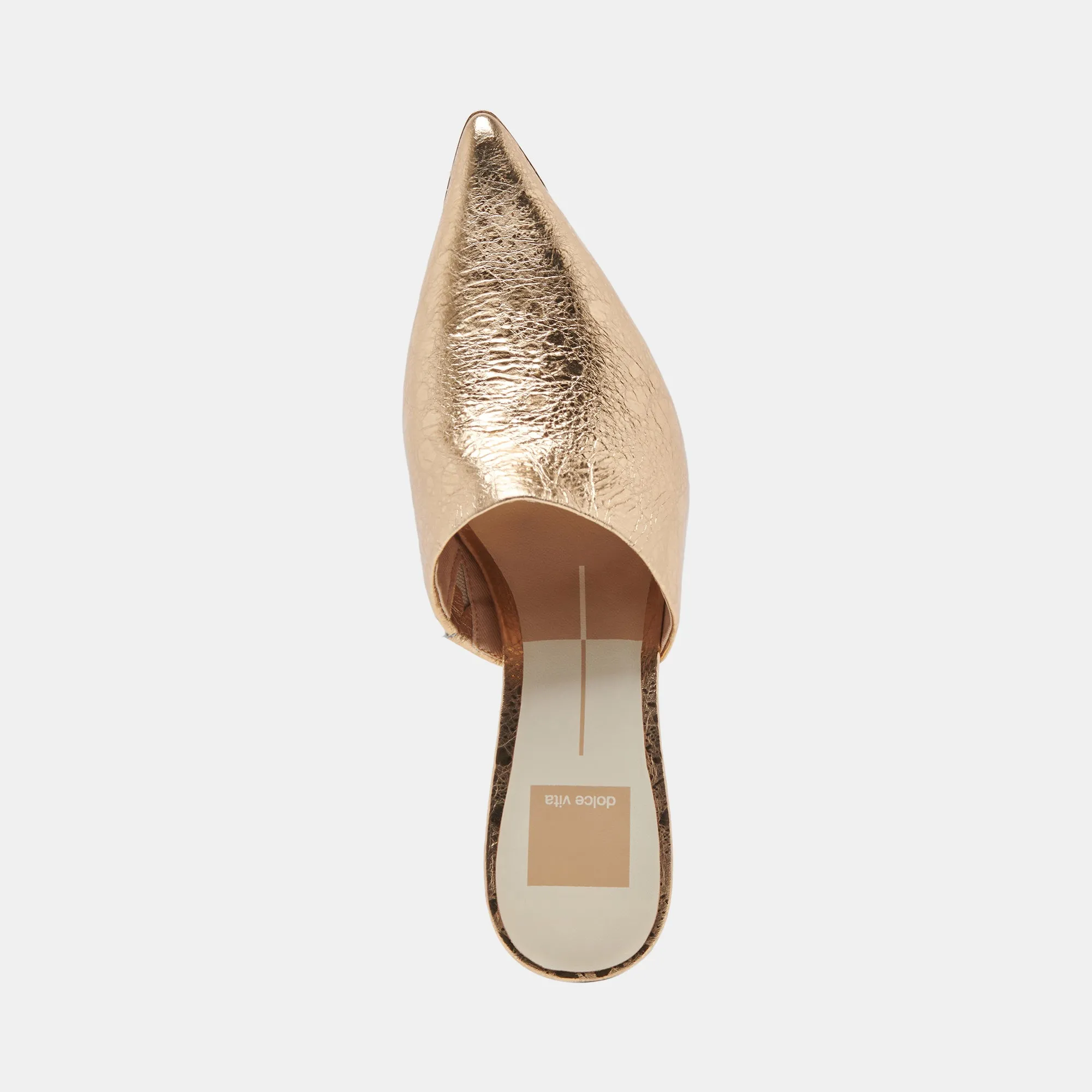 LEXY HEELS GOLD DISTRESSED LEATHER