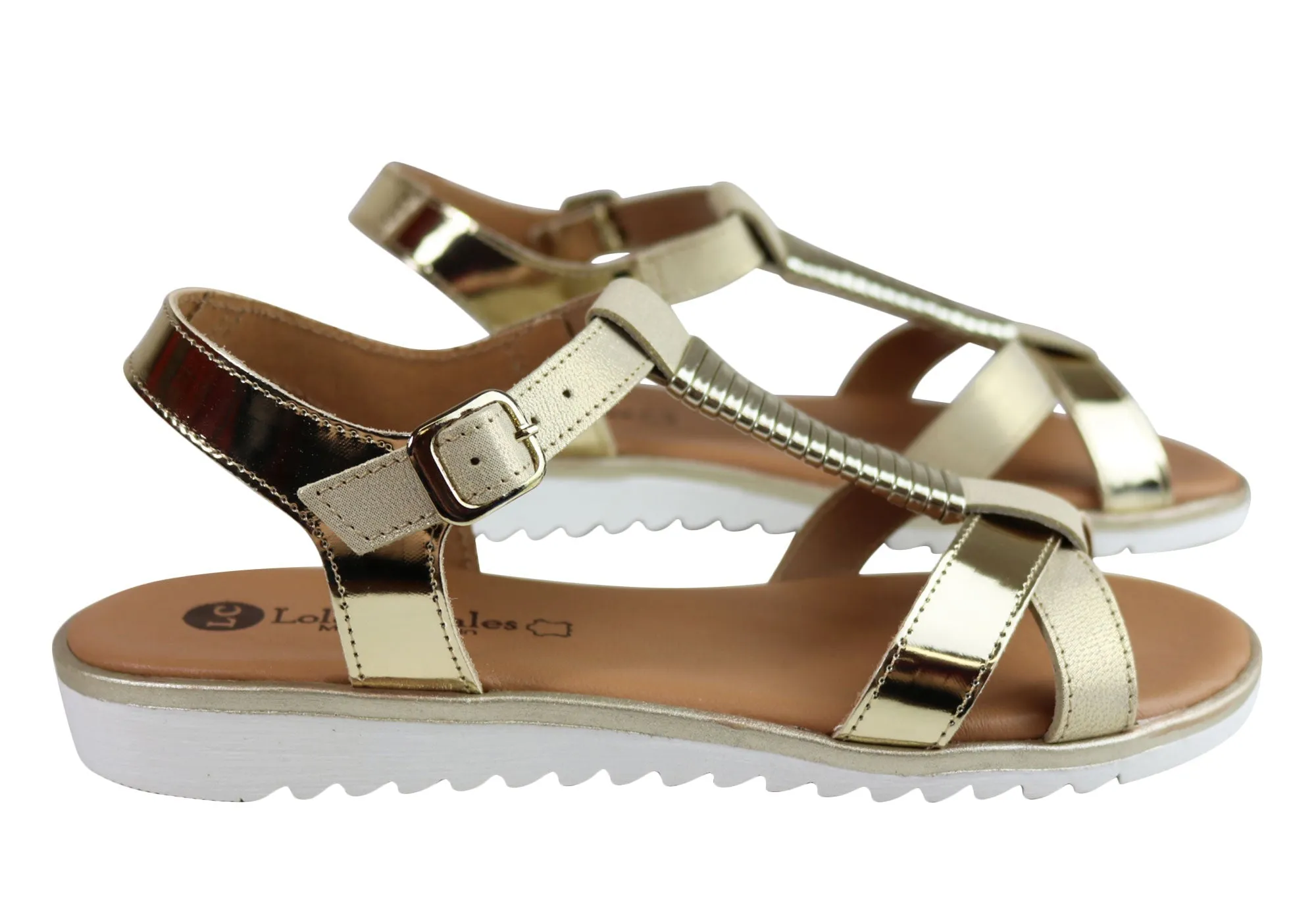 Lola Canales Gina Womens Comfortable Leather Sandals Made In Spain