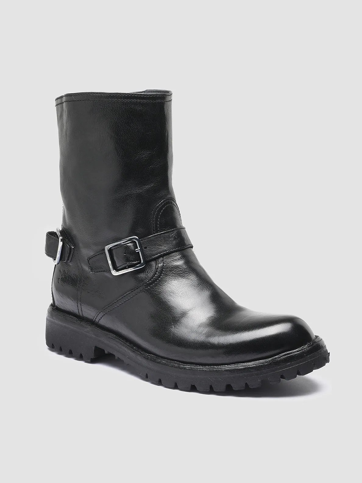 LORAINE 003 - Black Leather Ankle Boots