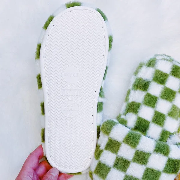 Luxe Lounge Checker Cozy Slippers - online exclusive