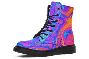 Melting Colors Combat Boots