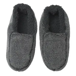 Men's Cozy Sherpa House Slippers - Black