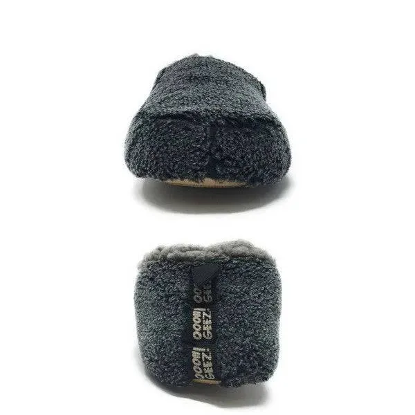 Men's Cozy Sherpa House Slippers - Black