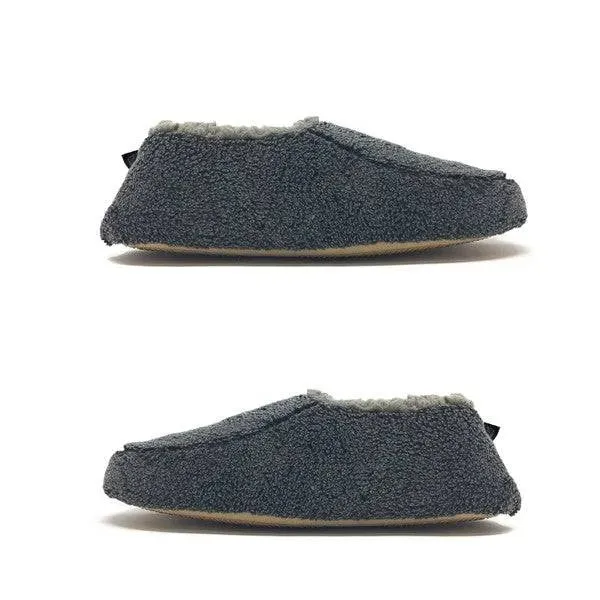 Men's Cozy Sherpa House Slippers - Black