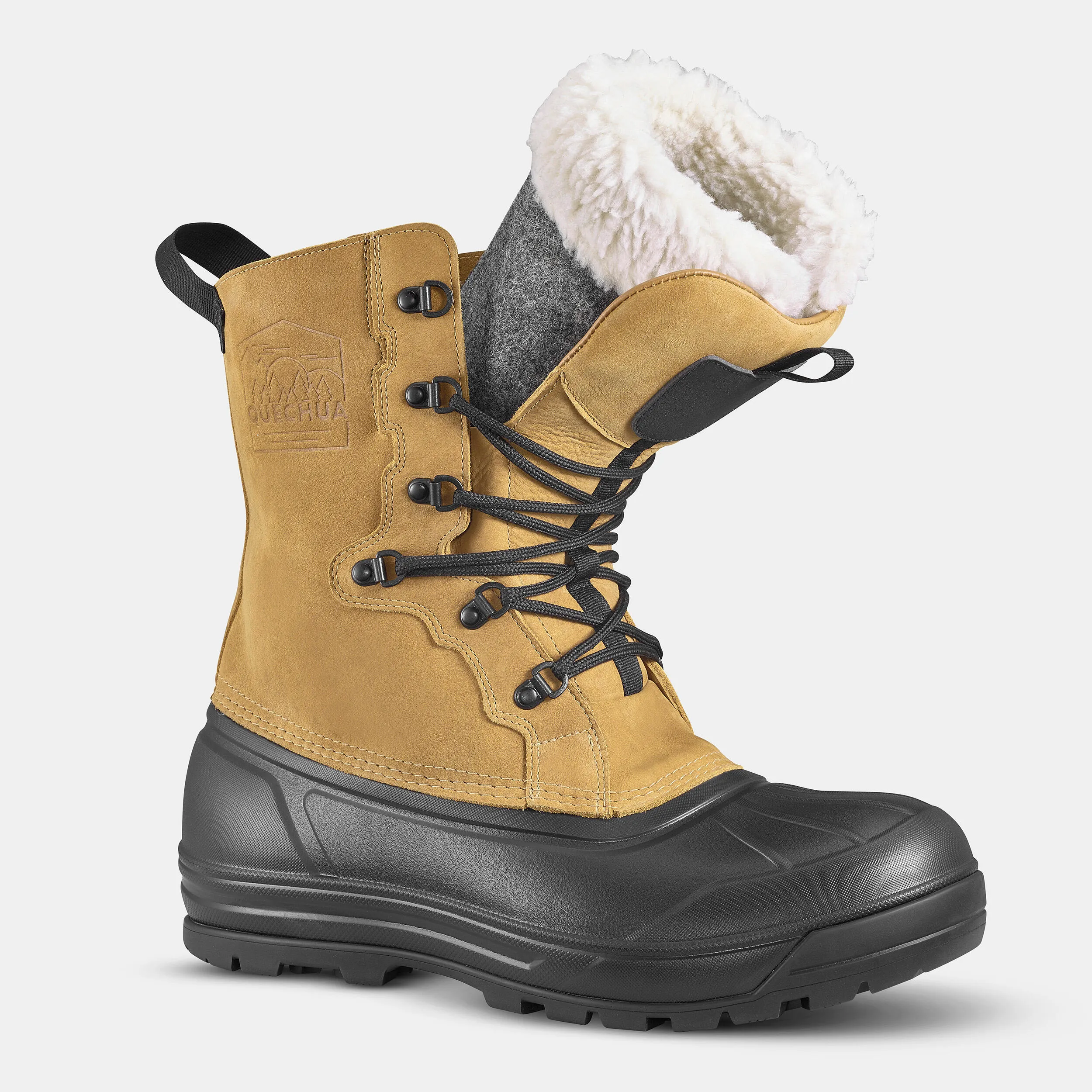 Men's Quechua boots, yellow