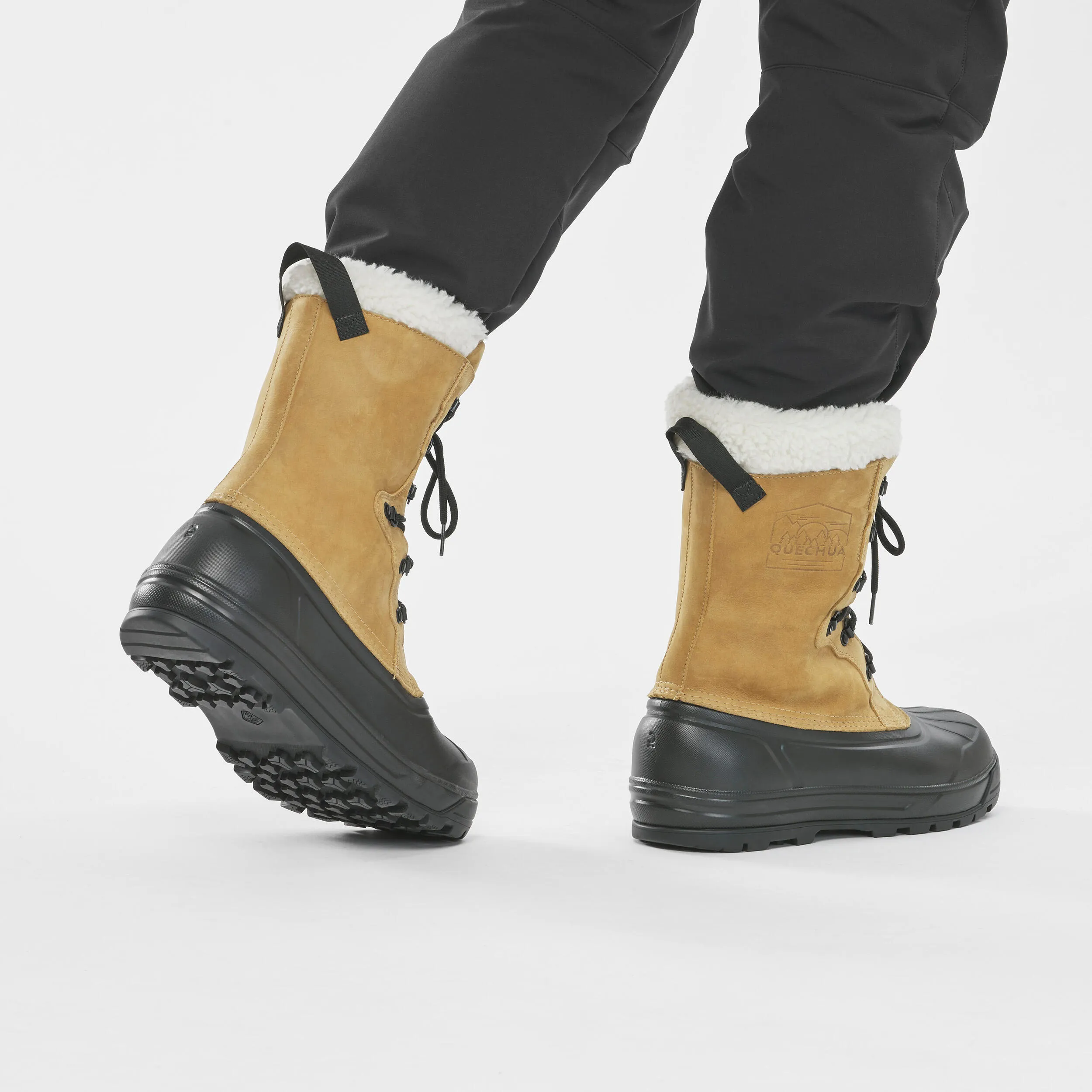 Men's Quechua boots, yellow