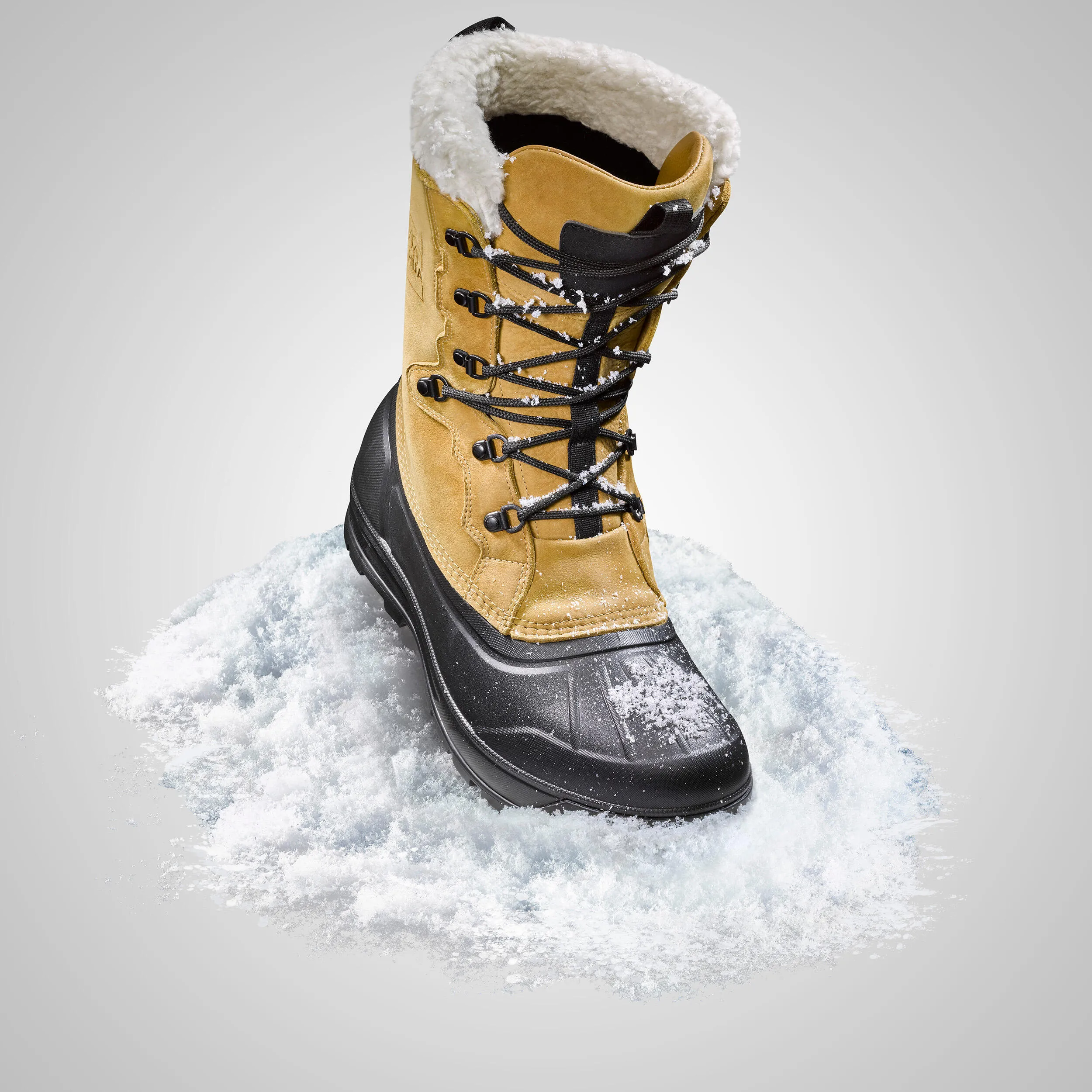 Men's Quechua boots, yellow