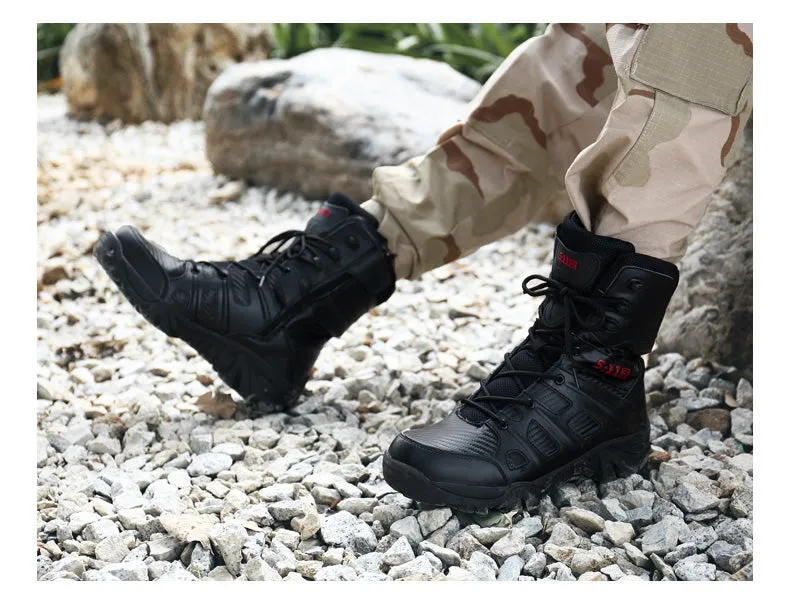 Military Combat Hi Top Boots Army Security Shoes With Side Zip | 067