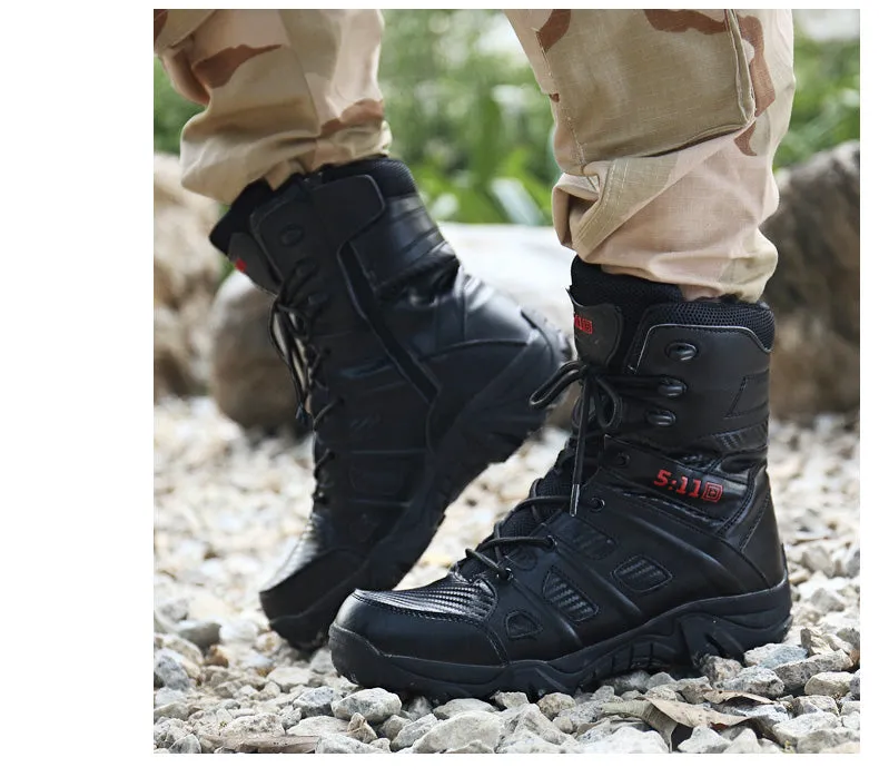 Military Combat Hi Top Boots Army Security Shoes With Side Zip | 067