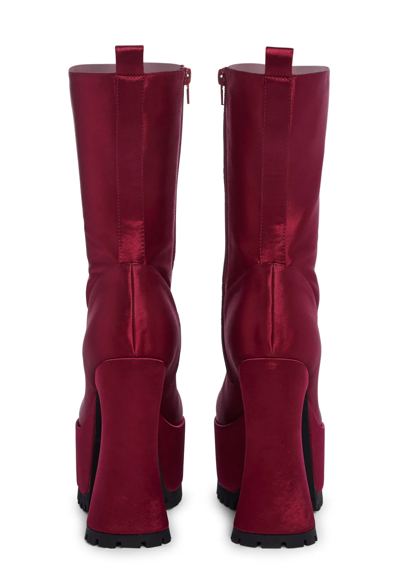 Minimal Effort Platform Boots-Red