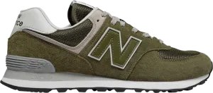 New Balance 574 sneakers, white/light green