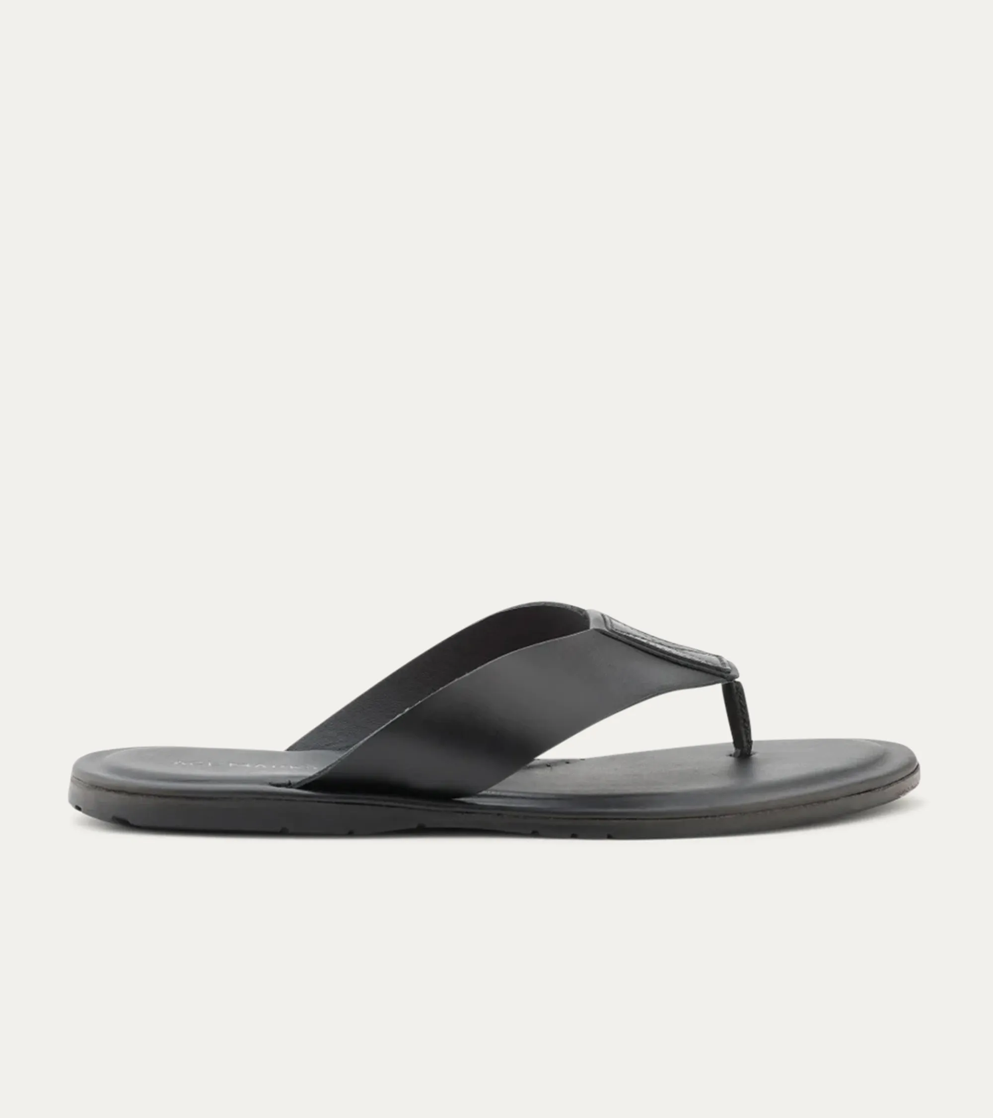 Oceanio Thong Sandals In Black Leather