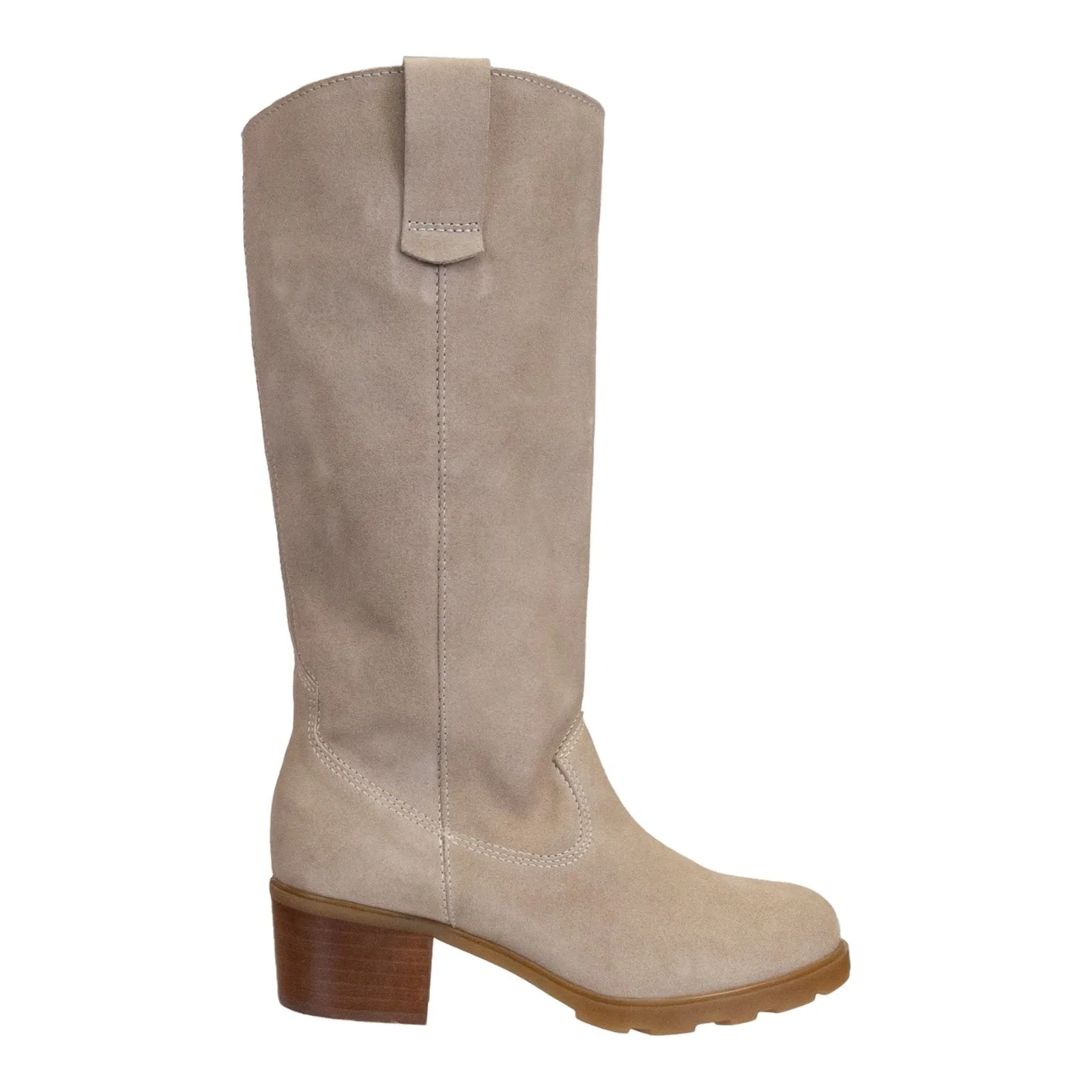 OTBT: TALLOW in BEIGE Heeled Mid Shaft Boots