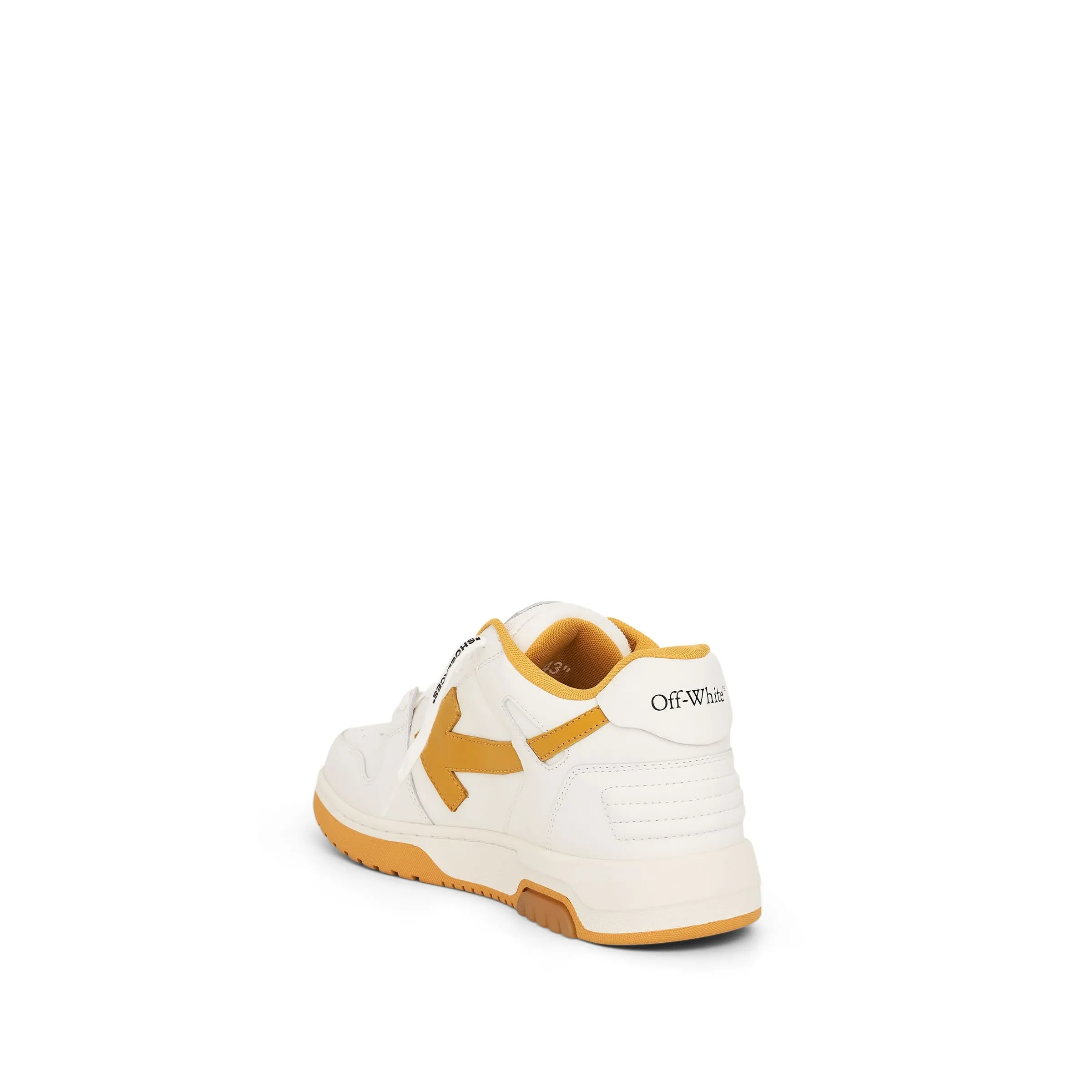 Out of Office Calf Leather Sneaker in White/Ocher