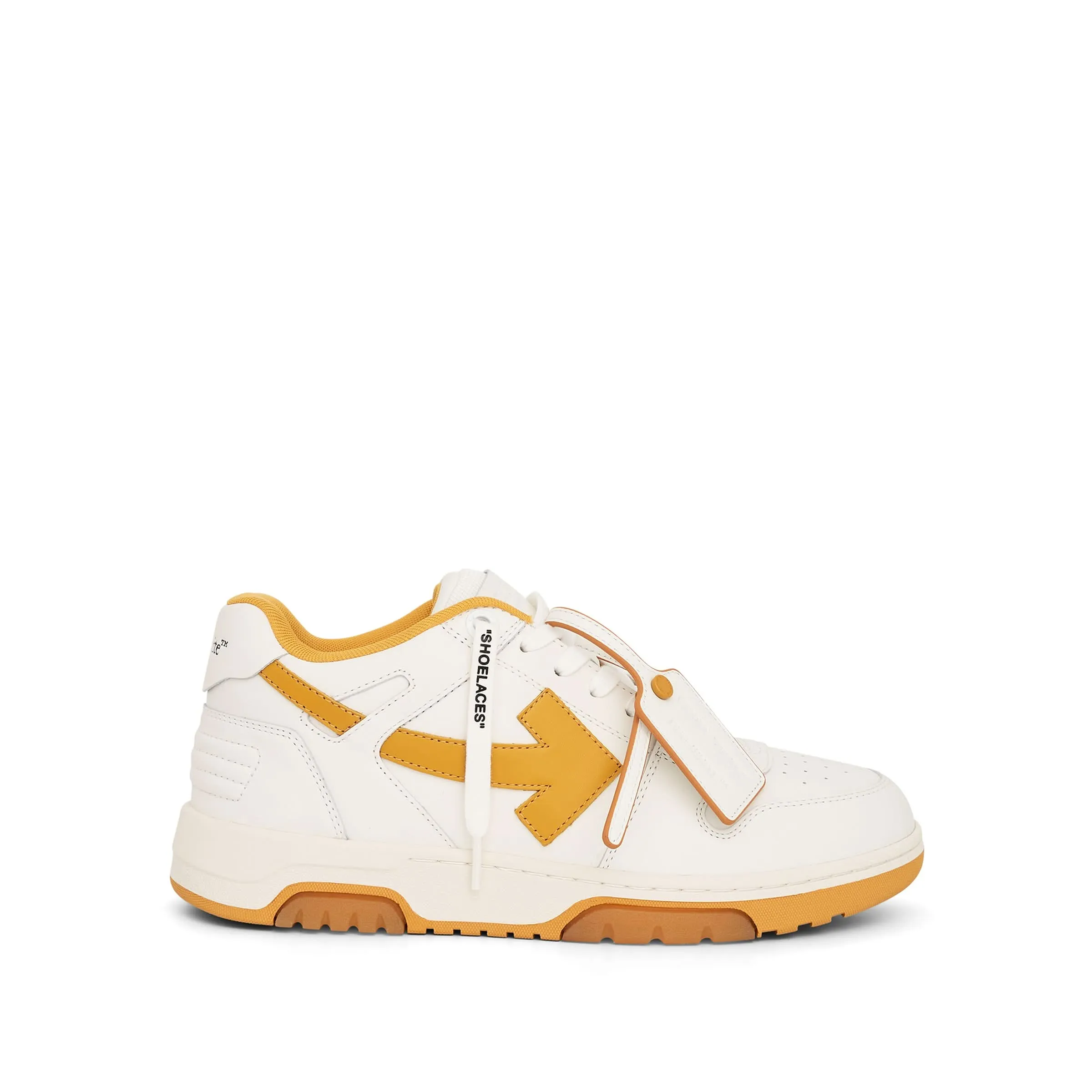 Out of Office Calf Leather Sneaker in White/Ocher