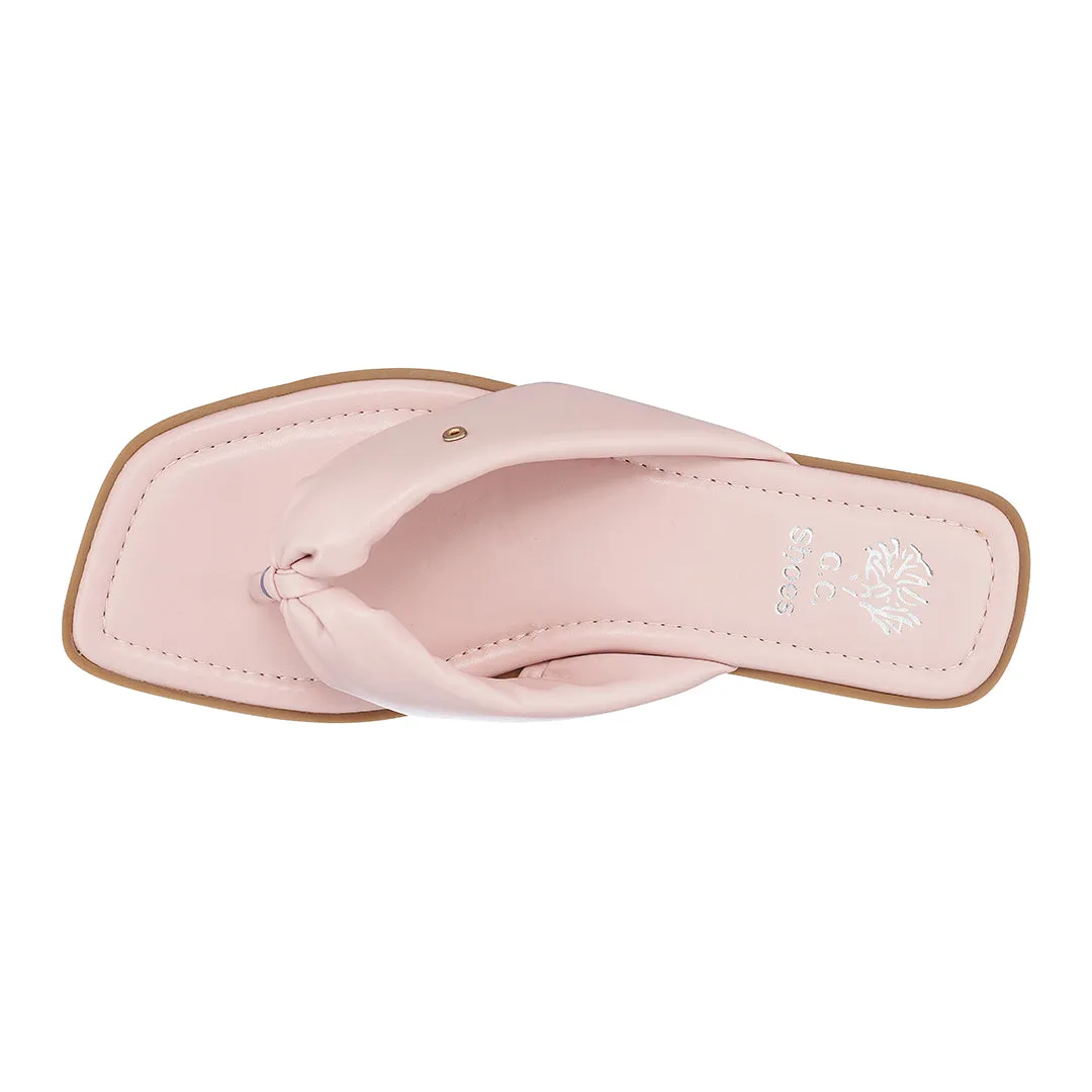 Reid Pink Flat Sandals